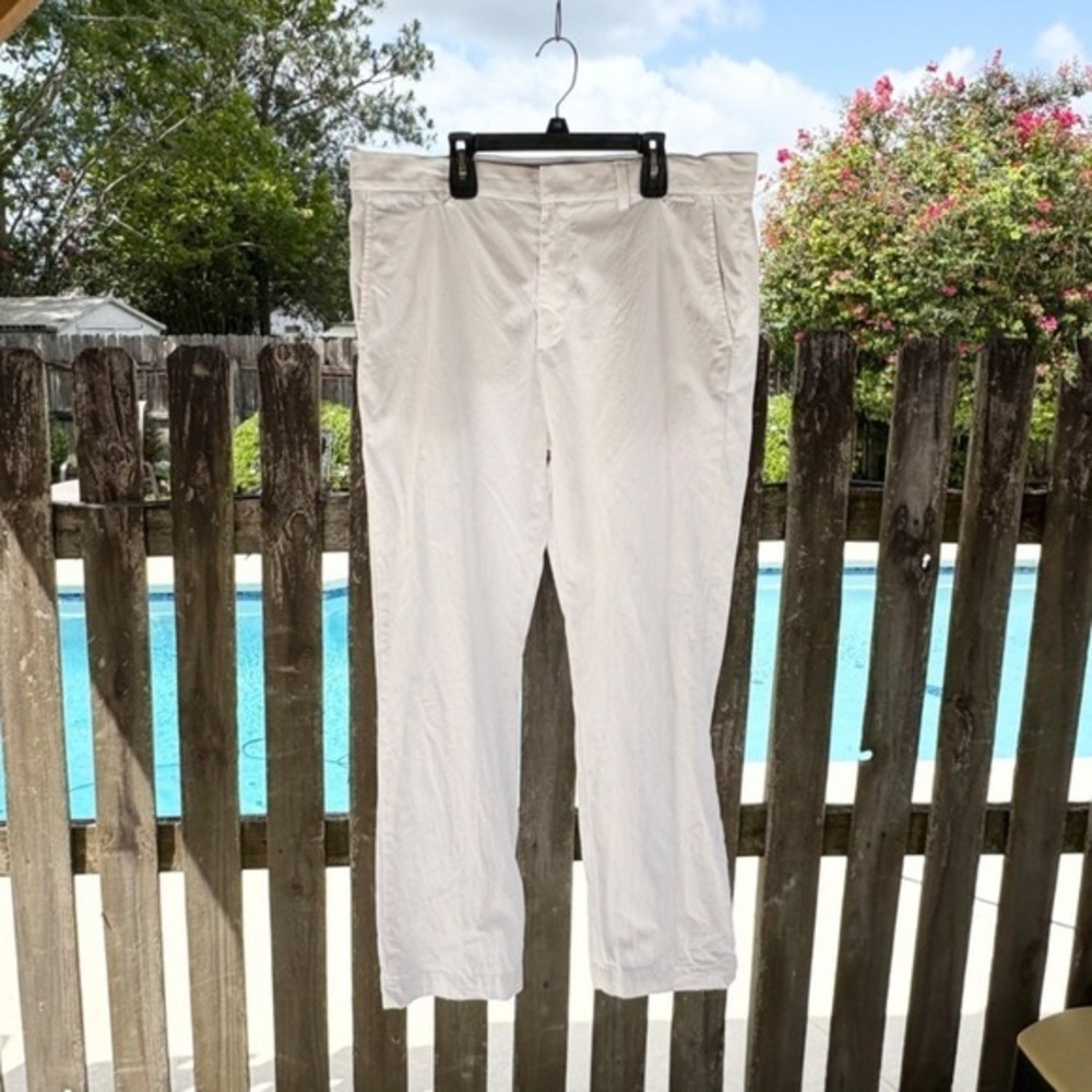Banana Republic Aiden Chino Slim Fit Pants, Mens 35x32 White